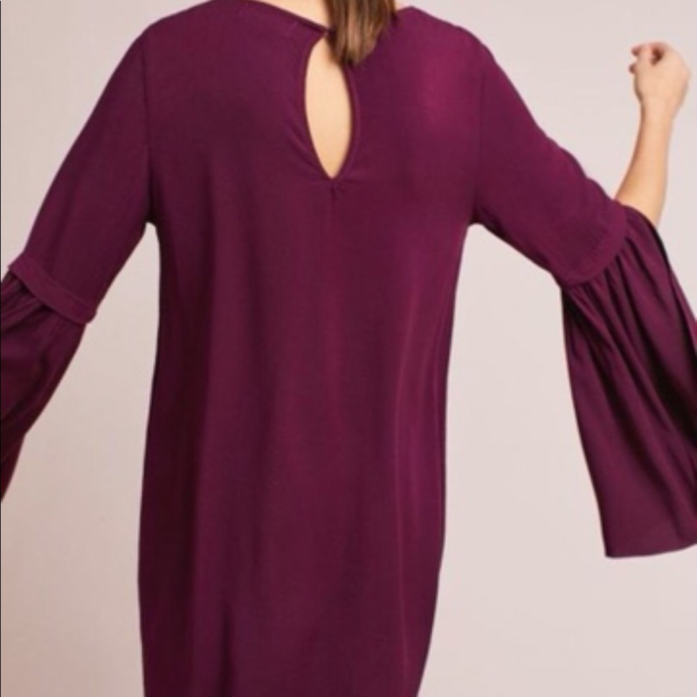 Anthropologie Purple Flowy Dress